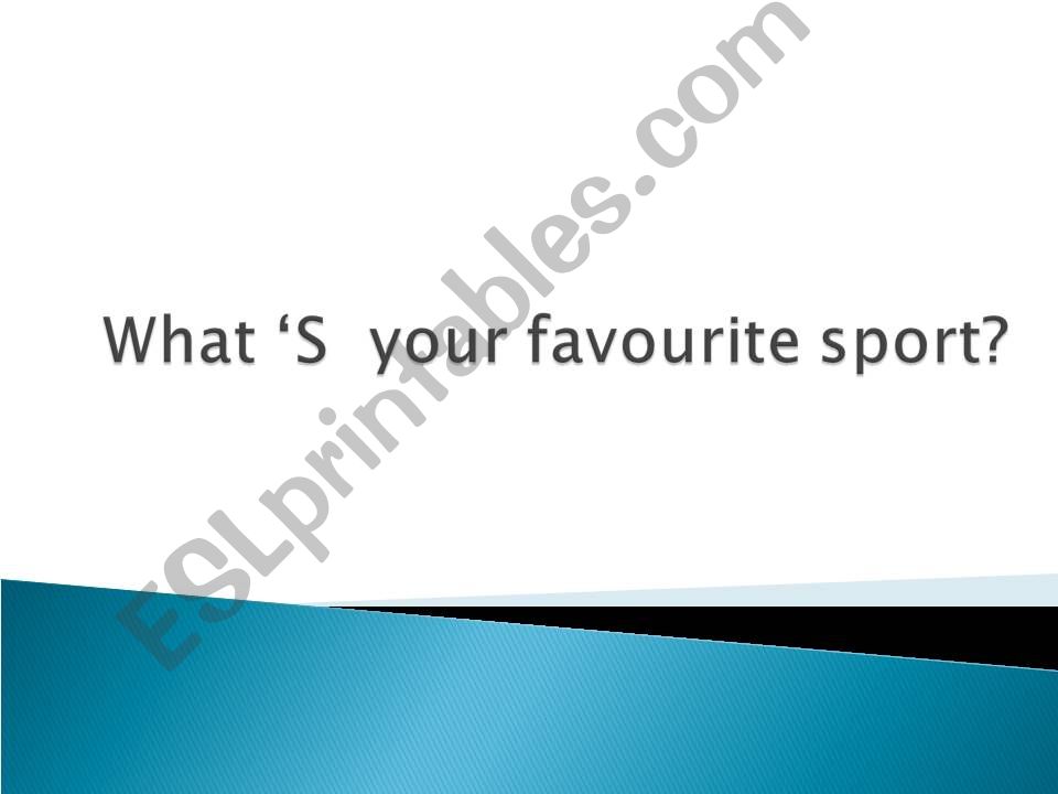 What s your favourite sport  powerpoint