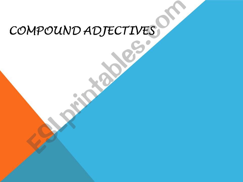 compound adjectives powerpoint