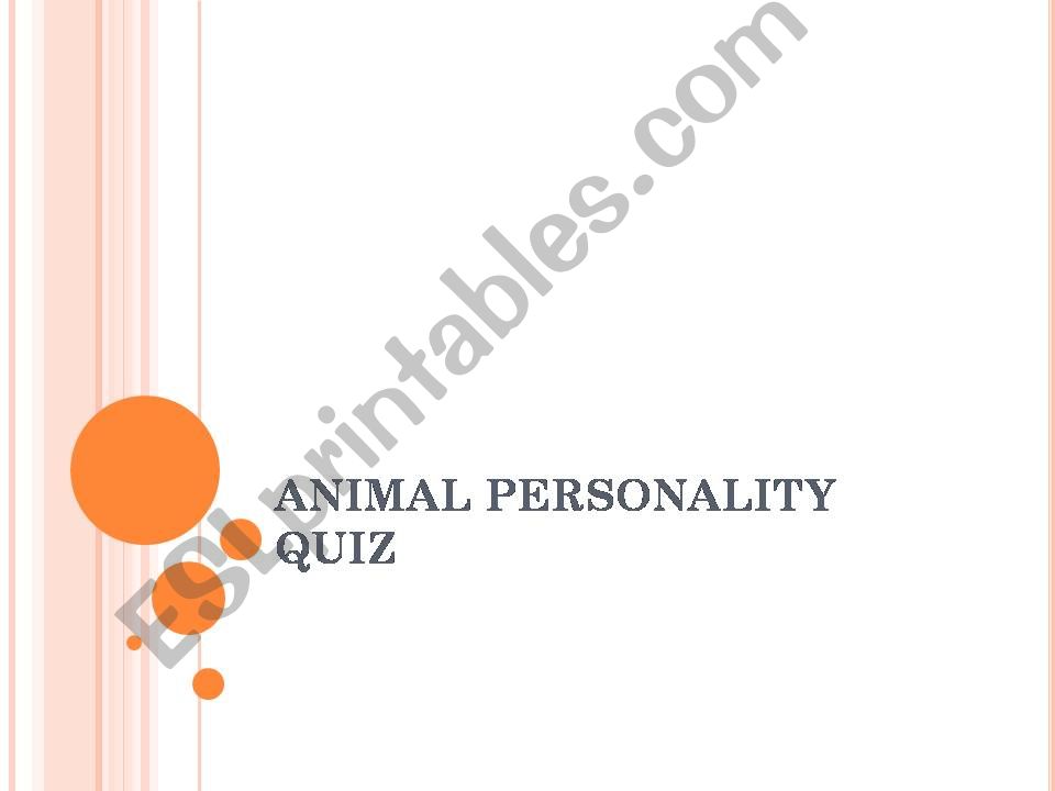 Animal Personality Test powerpoint