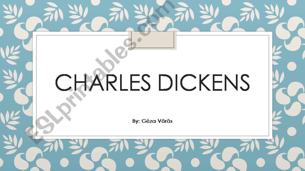 Charles Dickens powerpoint