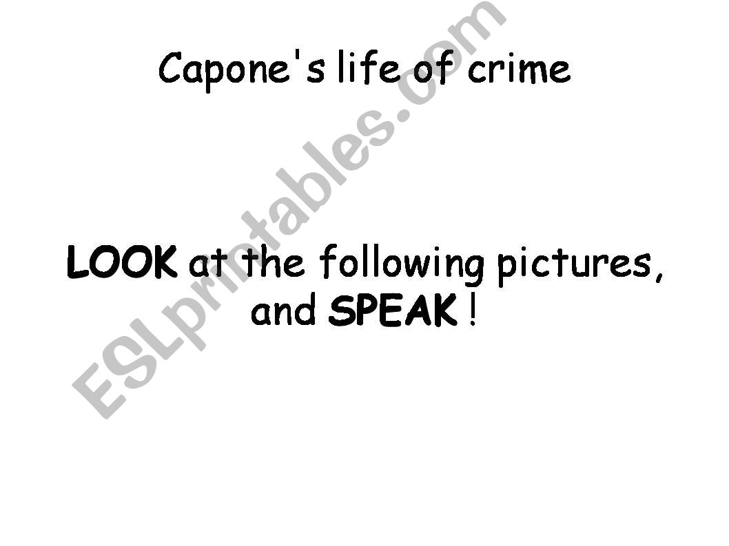 Capones life of crime powerpoint