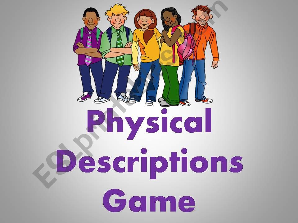 Physical Description Game  powerpoint