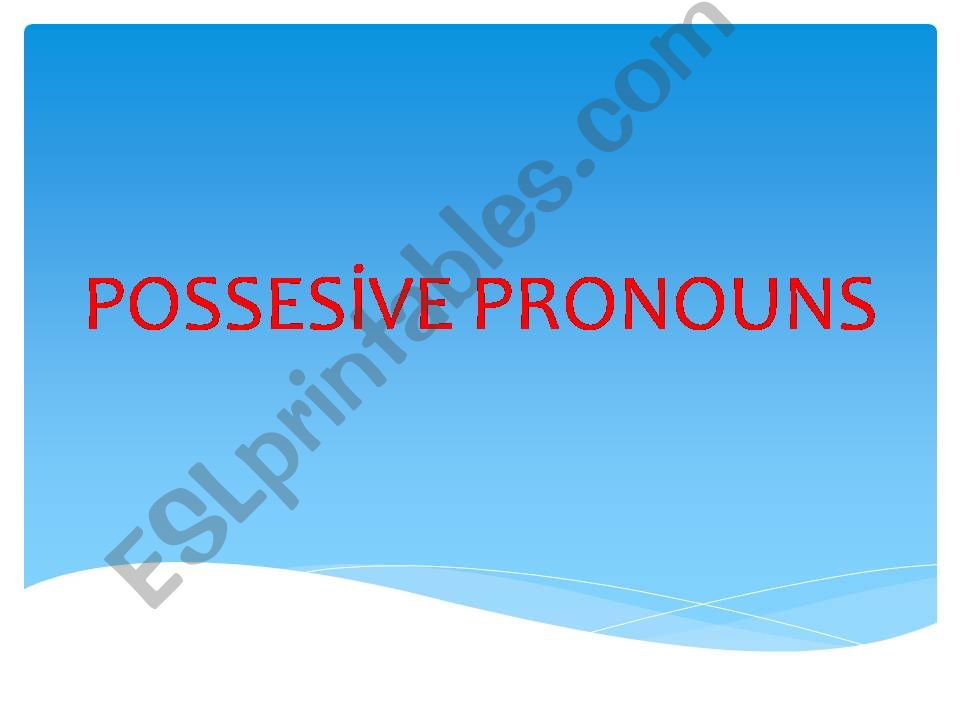 possesive pronoun powerpoint