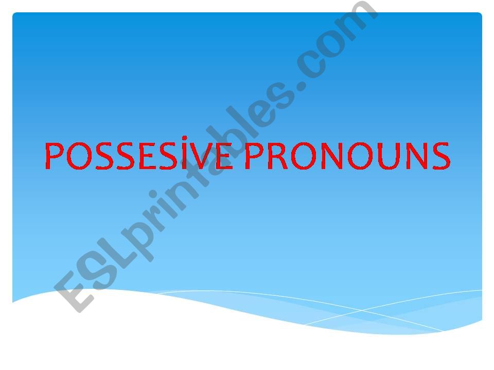 possesive pronoun powerpoint