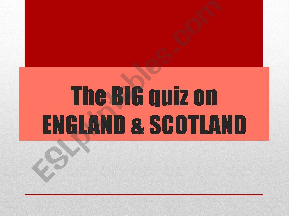 England vs Scotland powerpoint