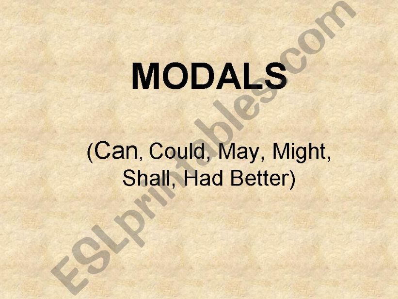 modals powerpoint