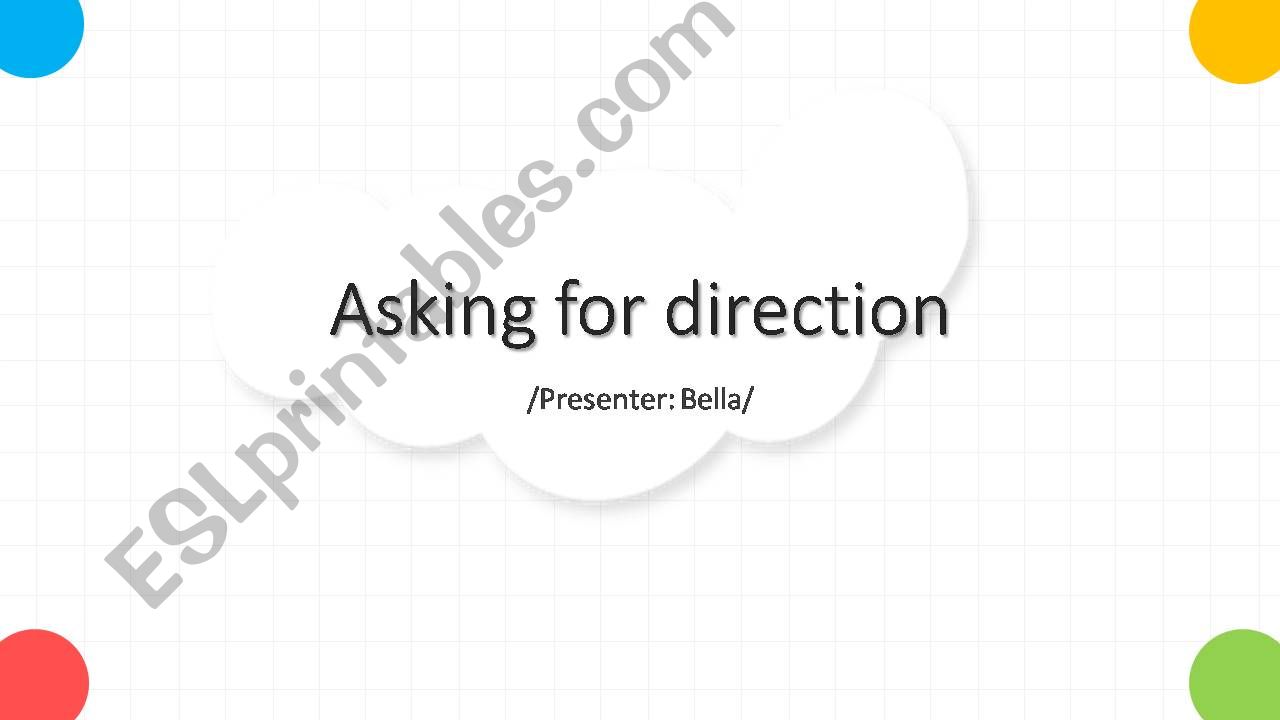 Asking for directions powerpoint