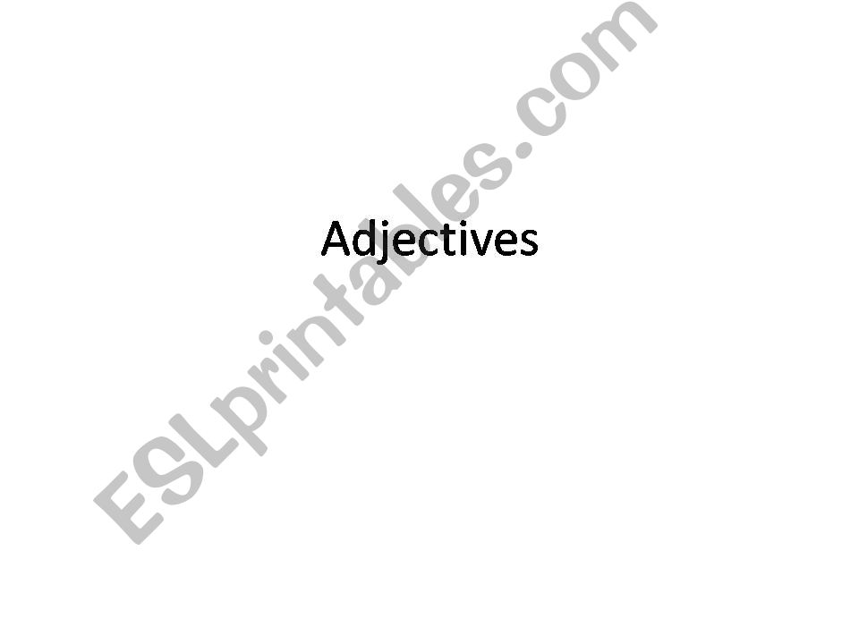 powerpoint presentation for the adjectives tall and short