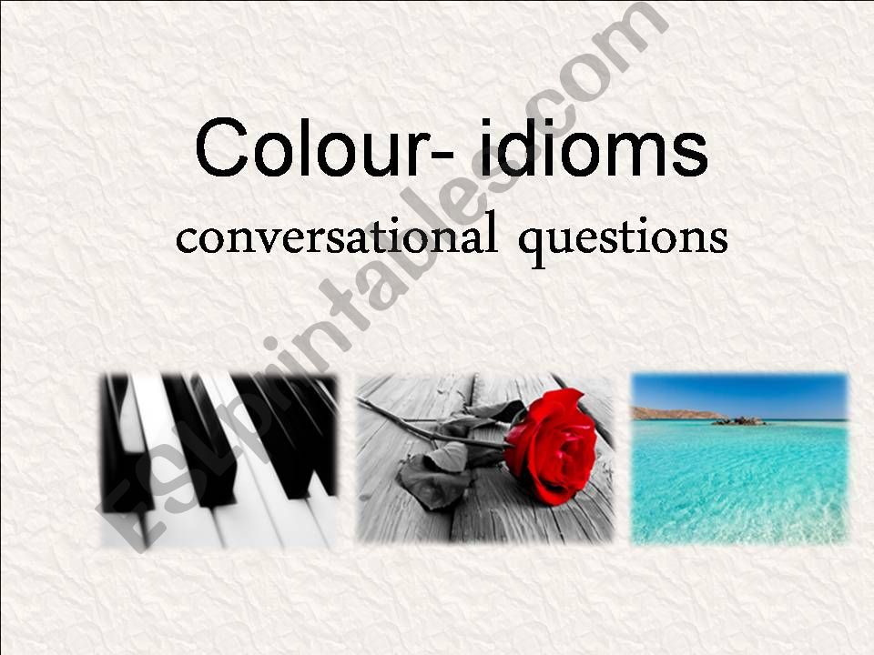 4 colour idioms powerpoint