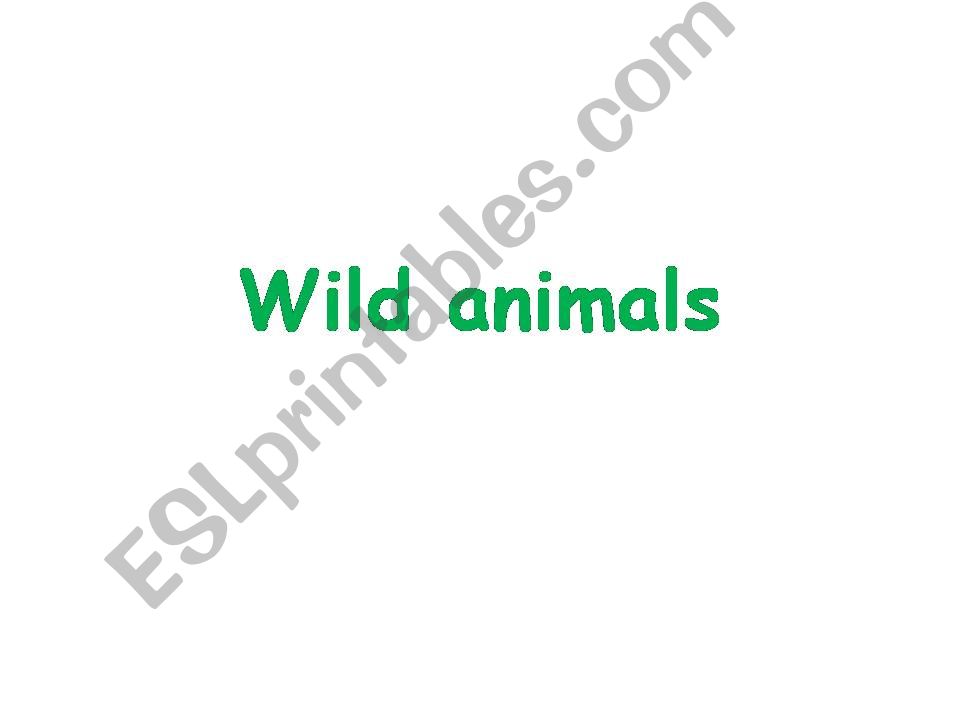 wild animals powerpoint