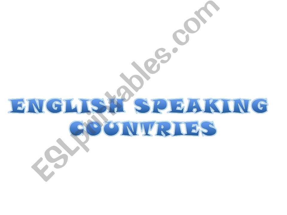 Discover English speaking countries