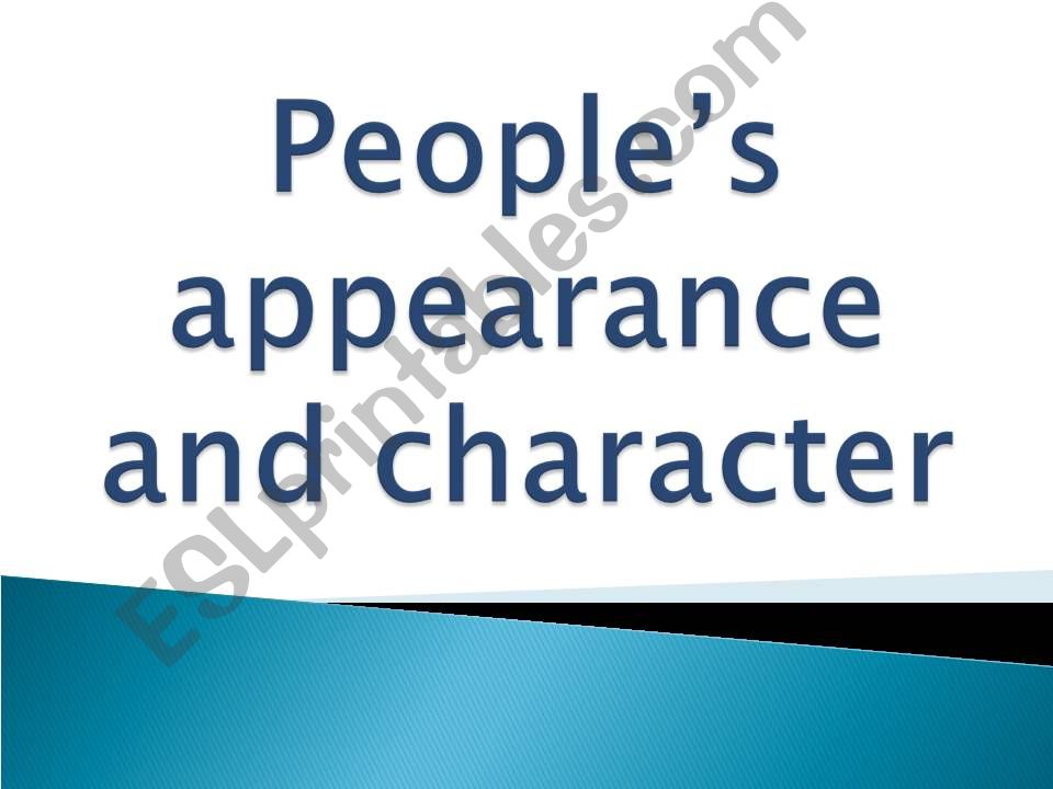 peoples appearance powerpoint