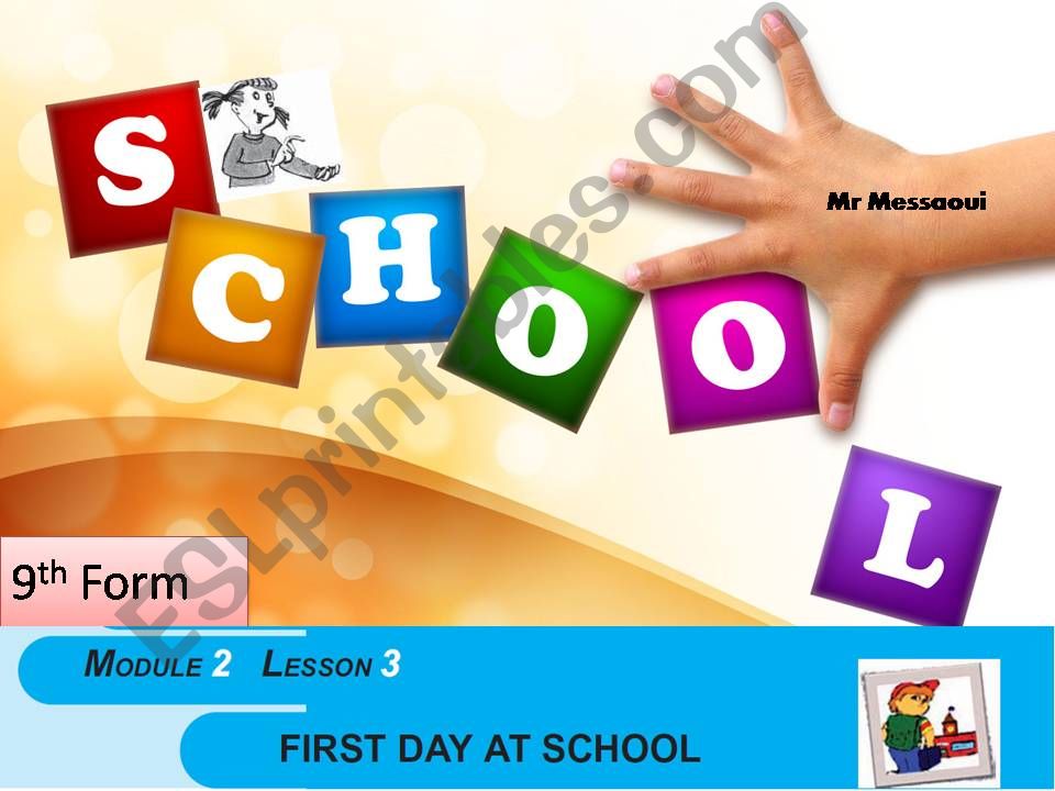 first day at school  powerpoint