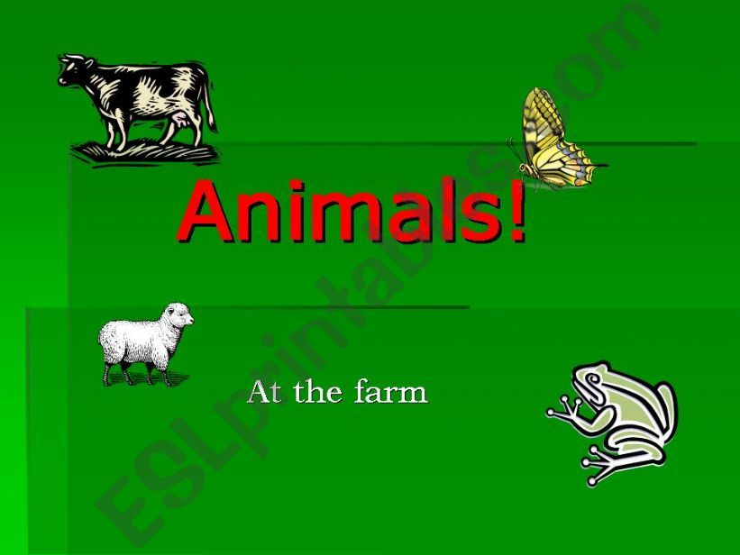 farm animals powerpoint