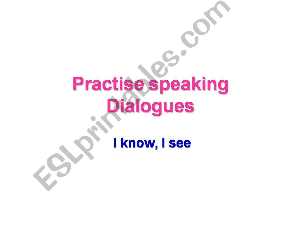DIALOGUES powerpoint