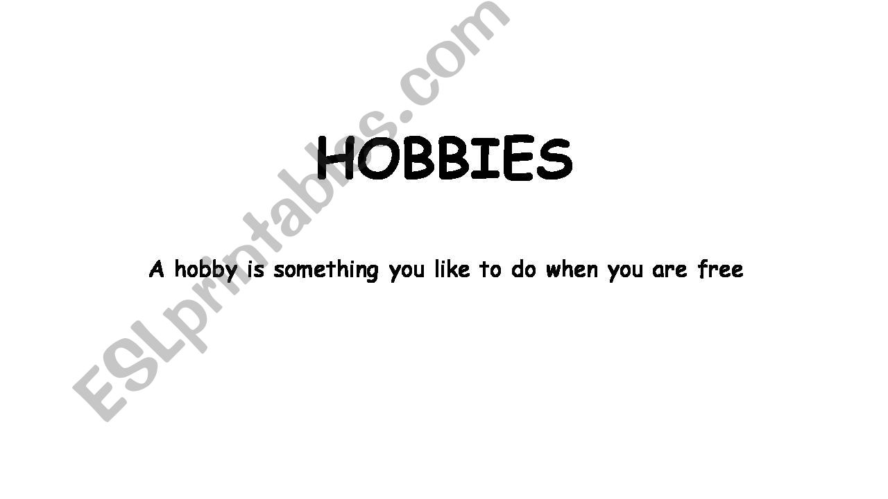 hobbies powerpoint