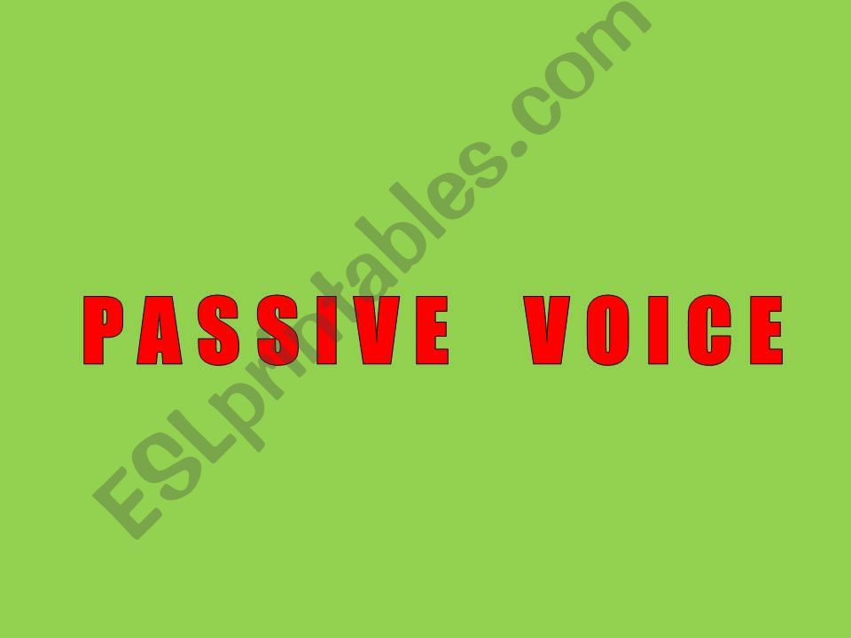 Passive Voice powerpoint