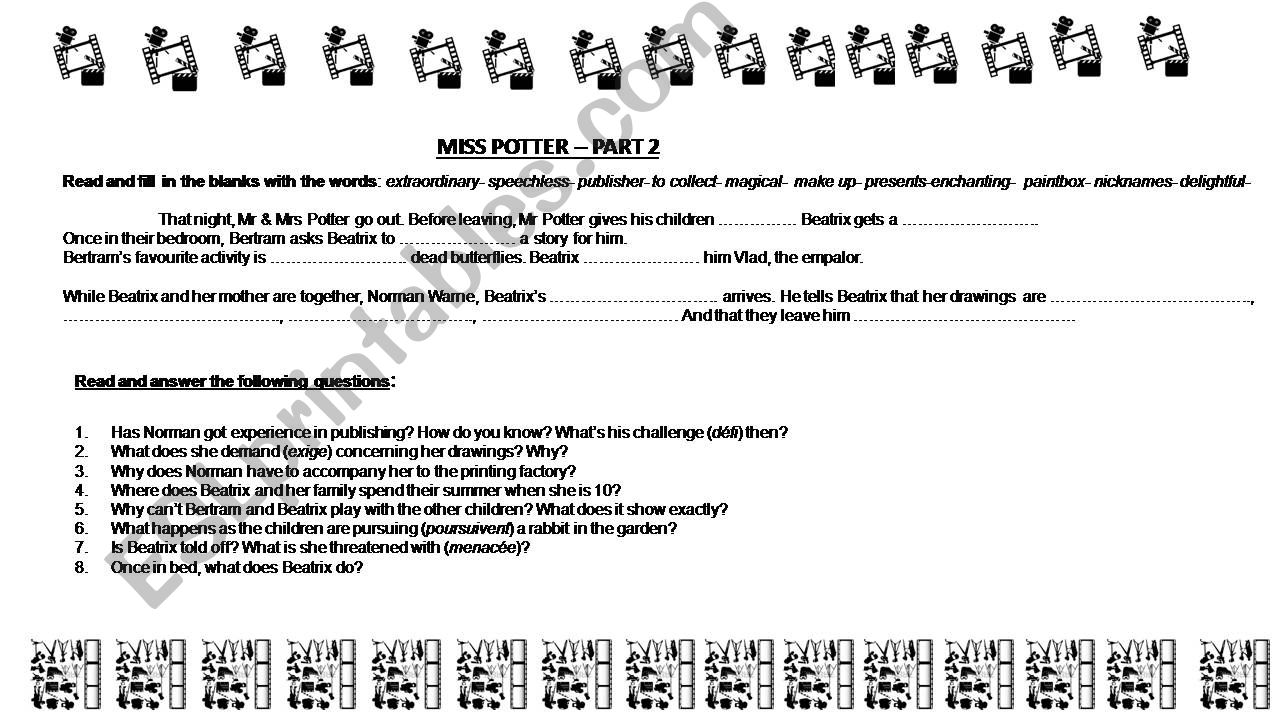  Miss Potter part 2 powerpoint