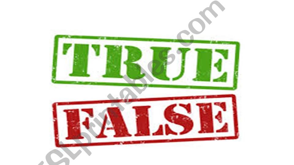 True or False Introduction powerpoint