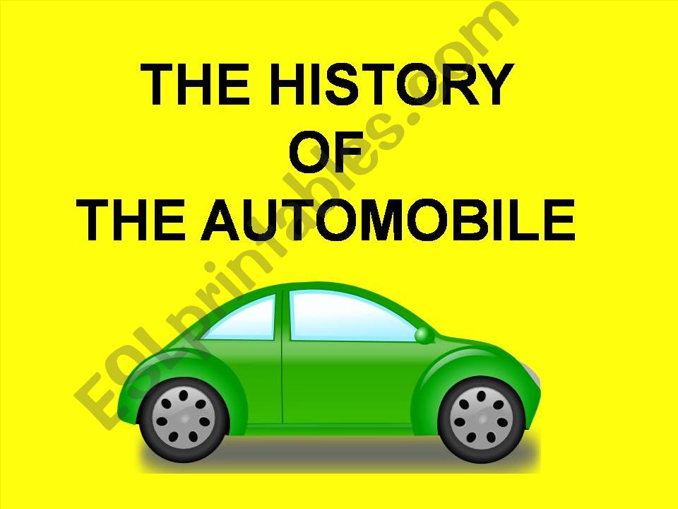 The history of the automobile powerpoint