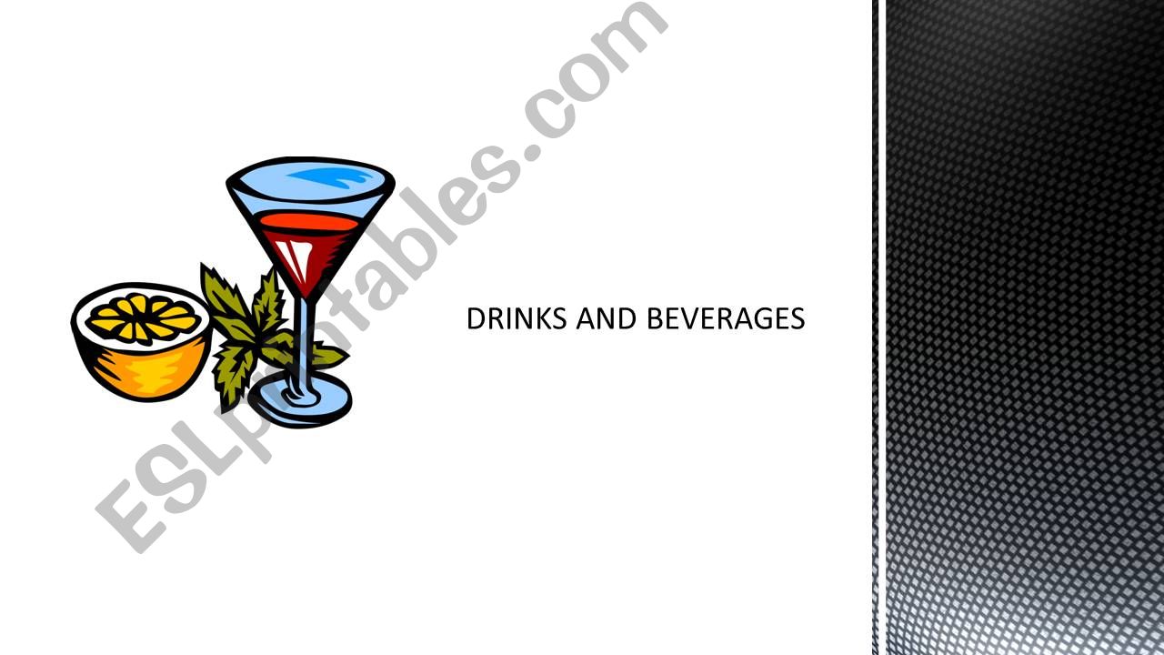 DRINKS AND BEVERAGES powerpoint