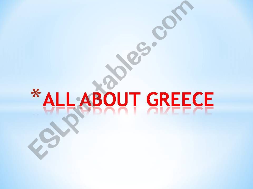 All about Greece powerpoint