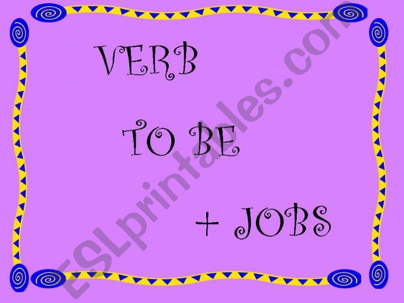 VERB TO BE + JOBS powerpoint
