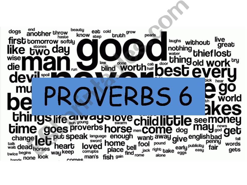Common Proverbs 6 powerpoint