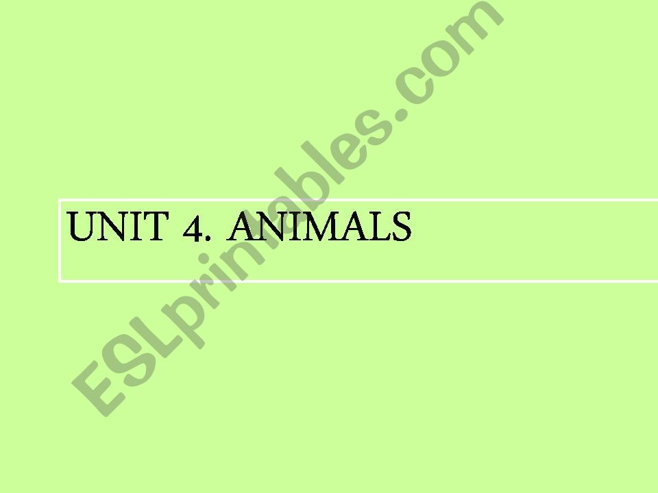 ANIMALS powerpoint