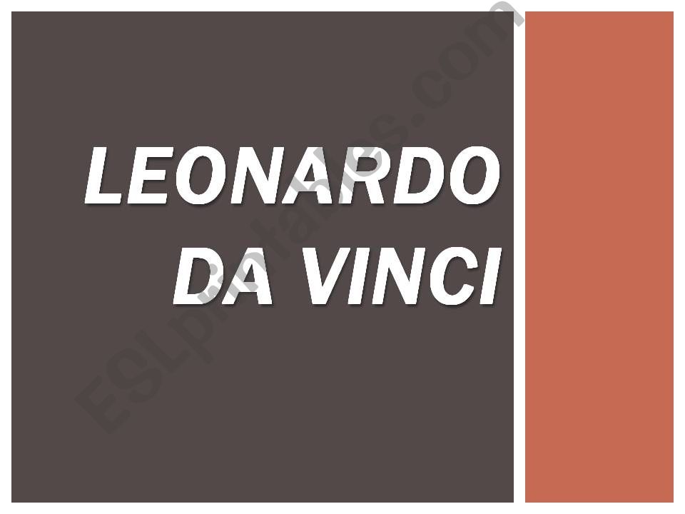 LEONARDO DA VINCI powerpoint