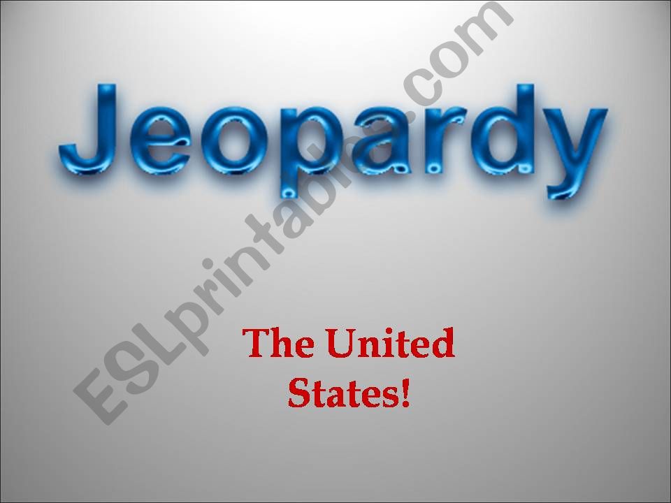 USA Jeopardy Game (Based on USA PPT previously uploaded)