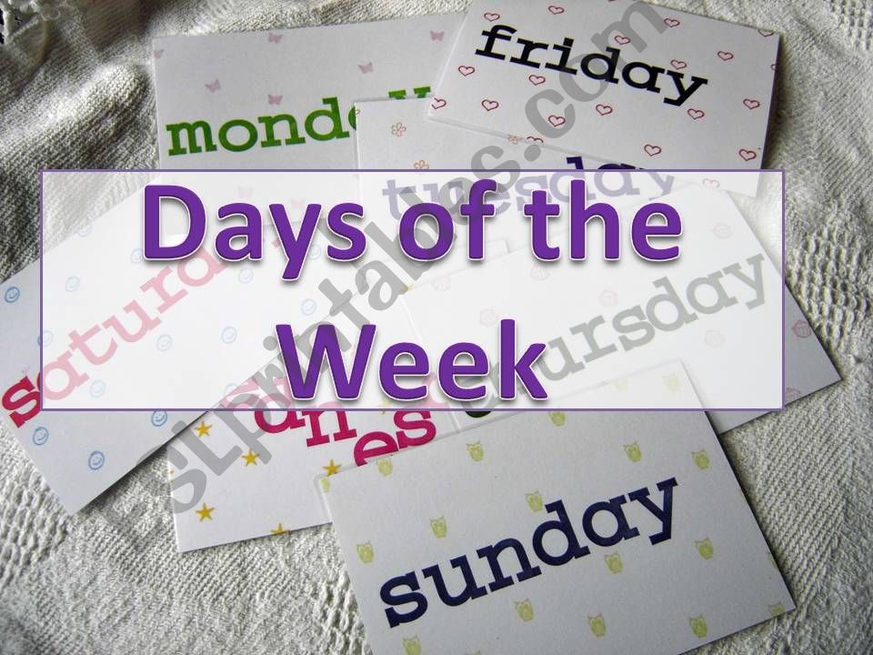 Days of The Week powerpoint