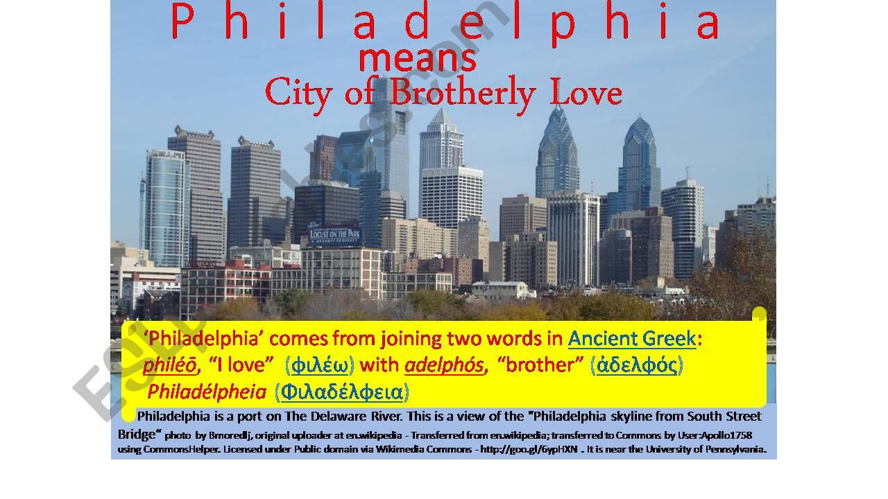 ABCs of Philadelphia, a Tour of History, Sights, and Culture--Part One