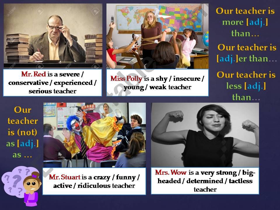 Comparing teachers (Speaking practice)