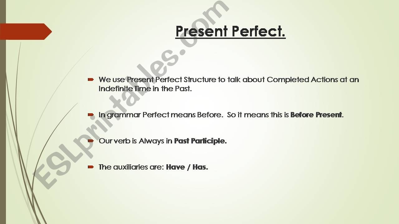 Present Perfect Presentation powerpoint