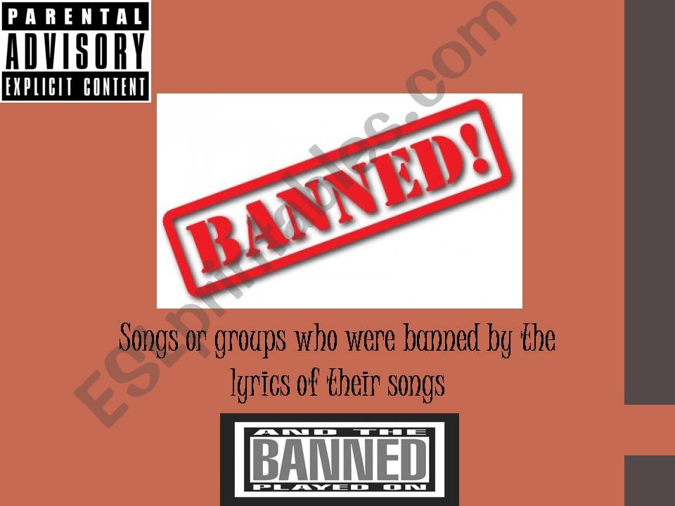 BANNED MUSIC powerpoint