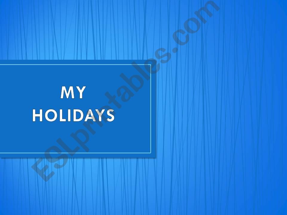 Holidays powerpoint