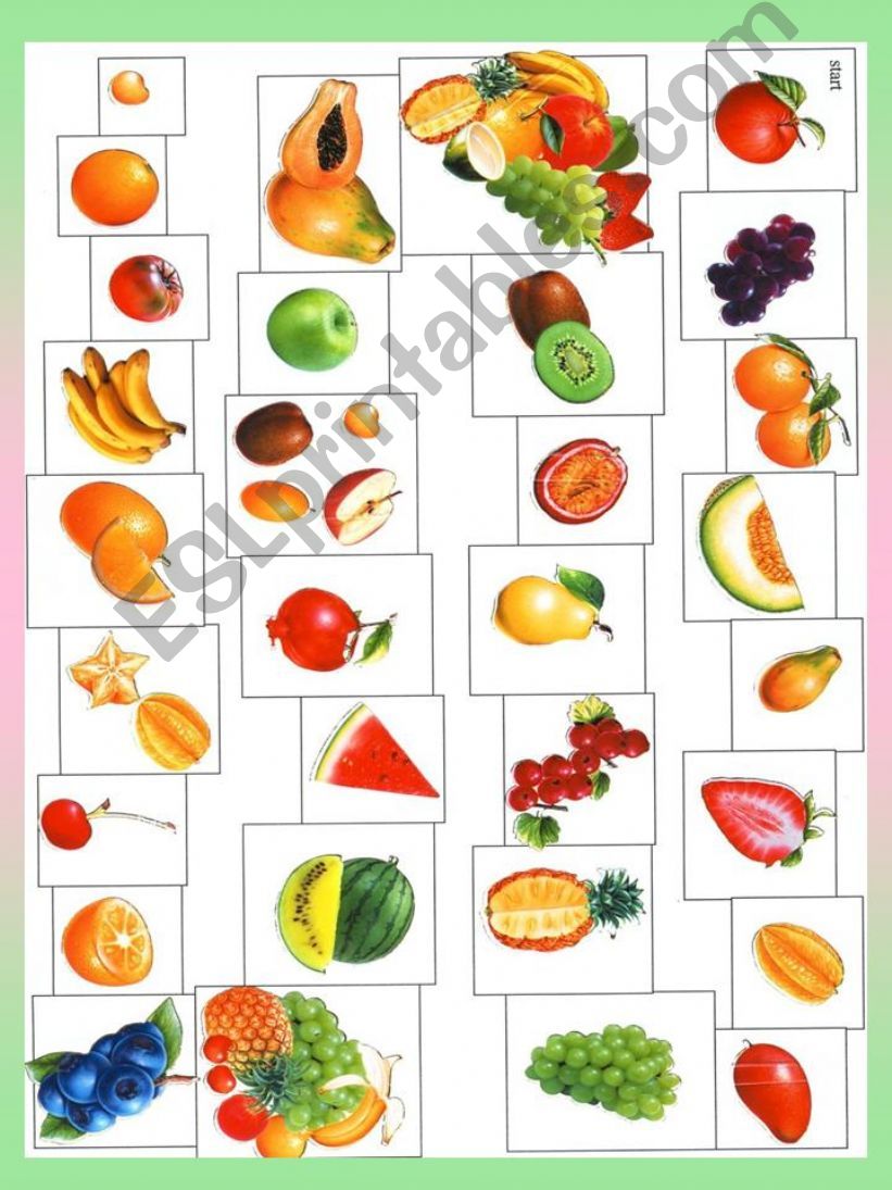 Fruit BOARDGAME + 10 game ideas  (I would like... It is bigger than... It looks like... Its sour /sweet ... two-word expressions - strawberry cream..., It is from...)