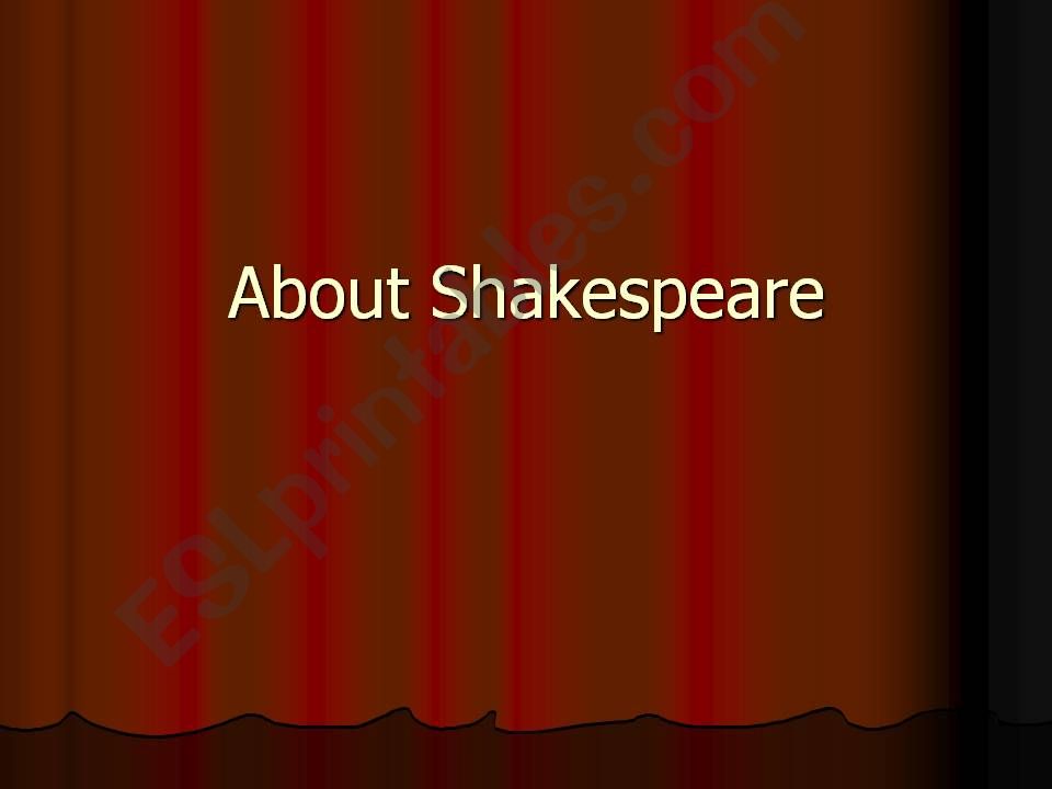 Shakespeare powerpoint