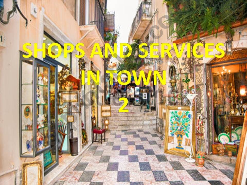 Shops and services  powerpoint