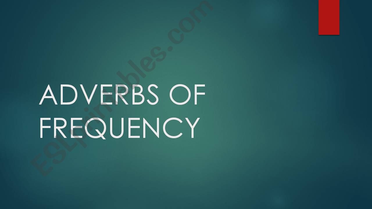 ADVERBS OF FREQUENCY powerpoint