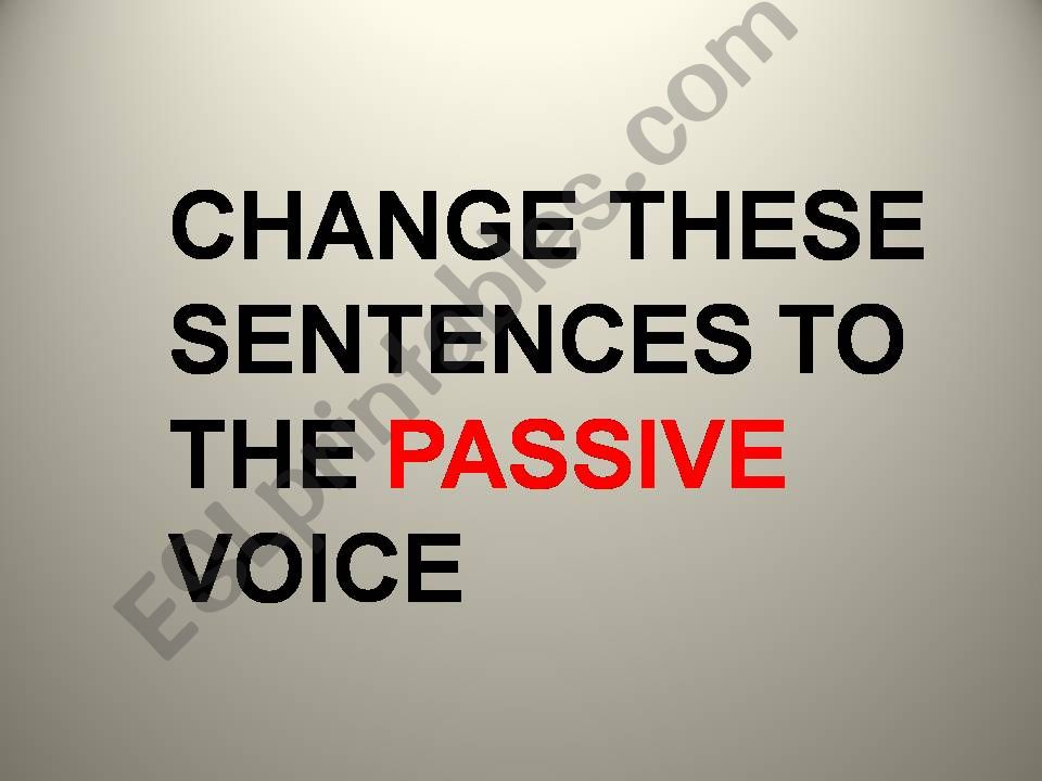 Passive Voice powerpoint