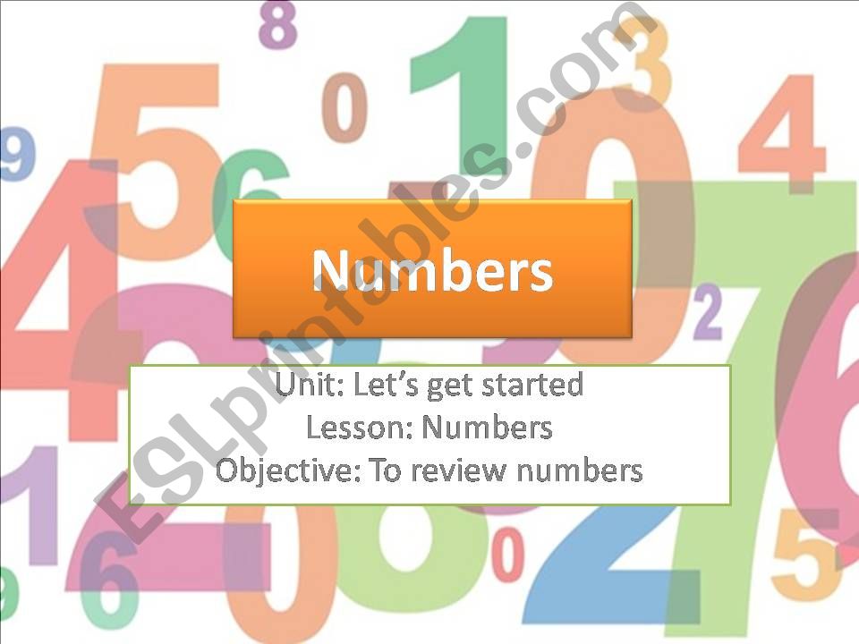 Numbers powerpoint