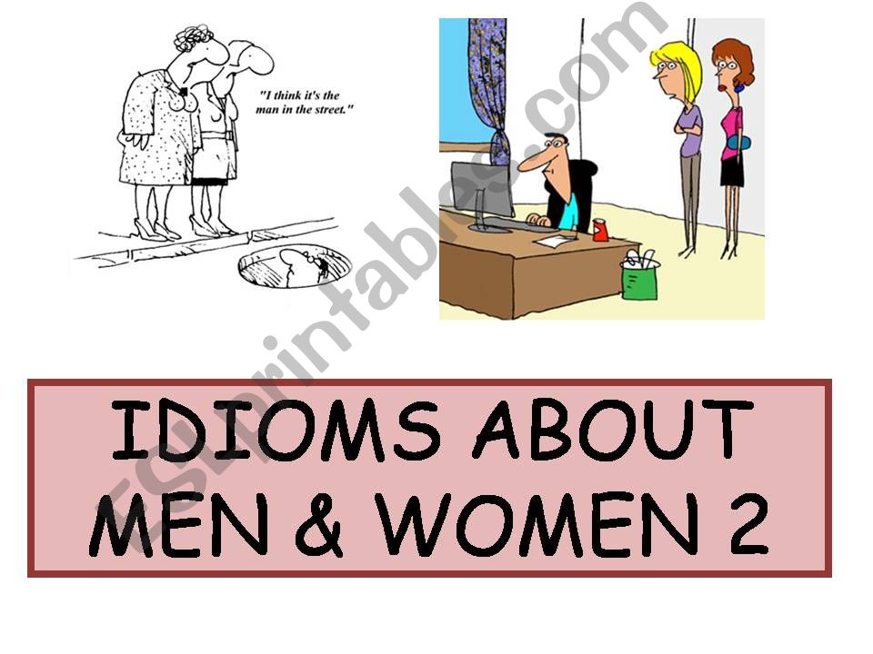 Idioms about men and women 2 powerpoint