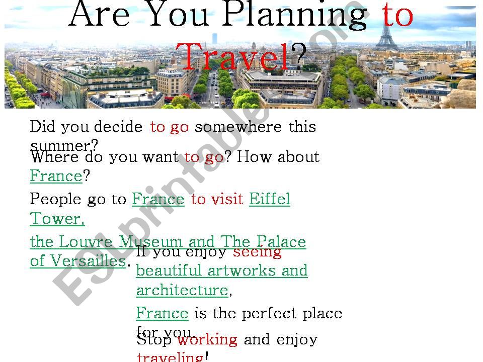 Are you planning to travel? powerpoint