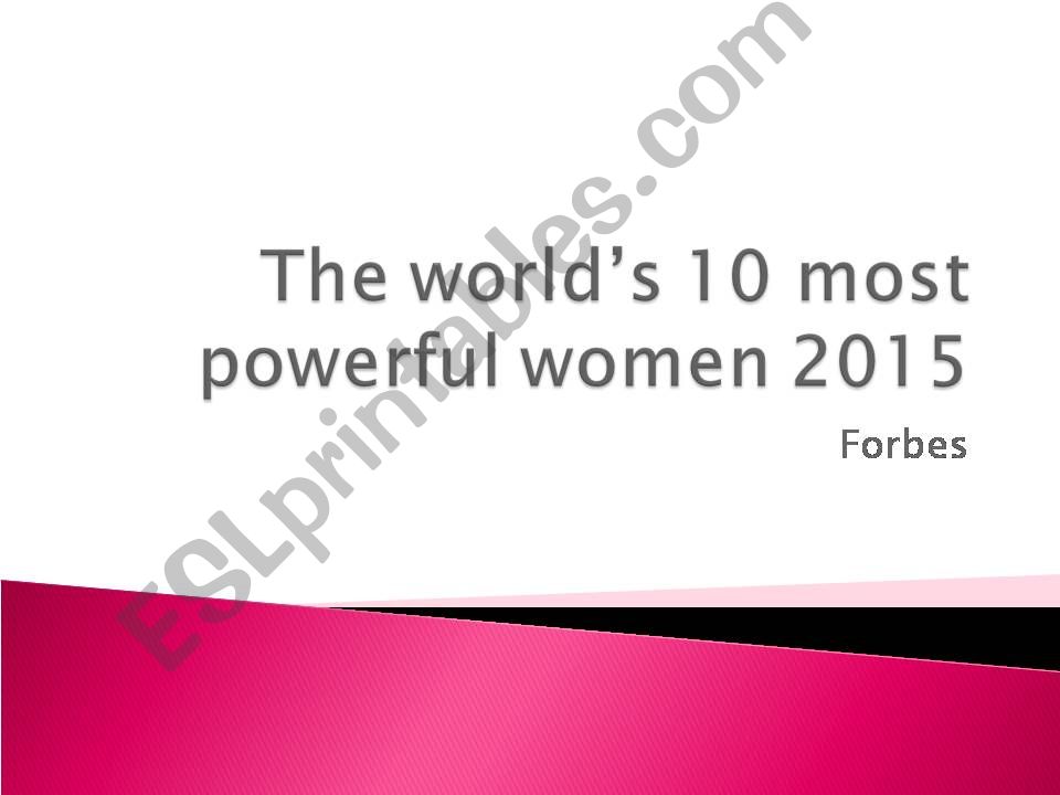 Forbes 10 most powerful women