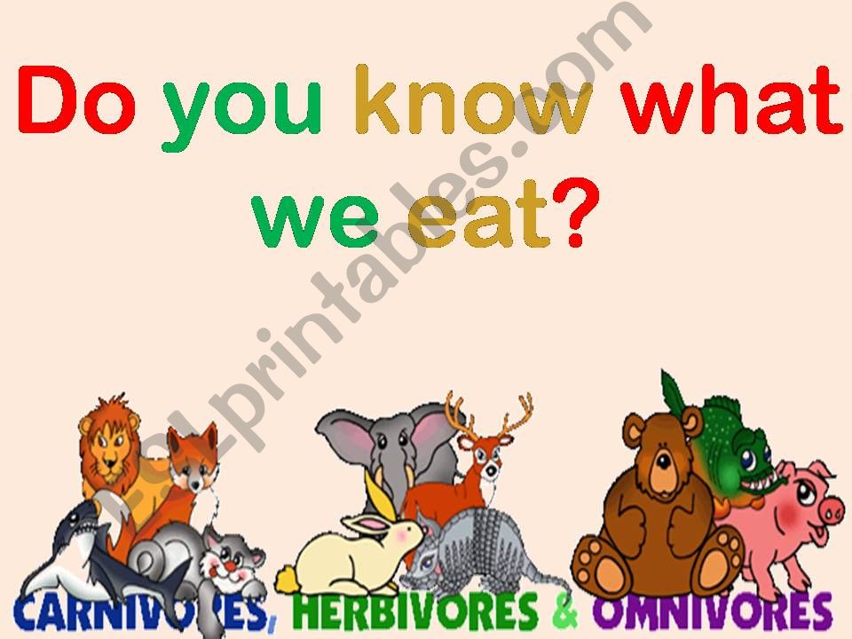 Animals Classification - Food powerpoint