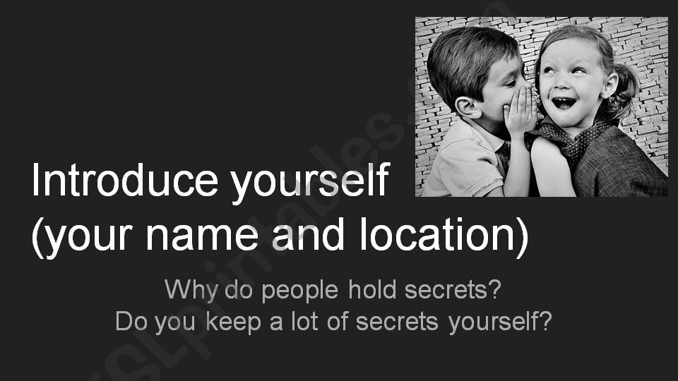 Secrets,secrets... powerpoint