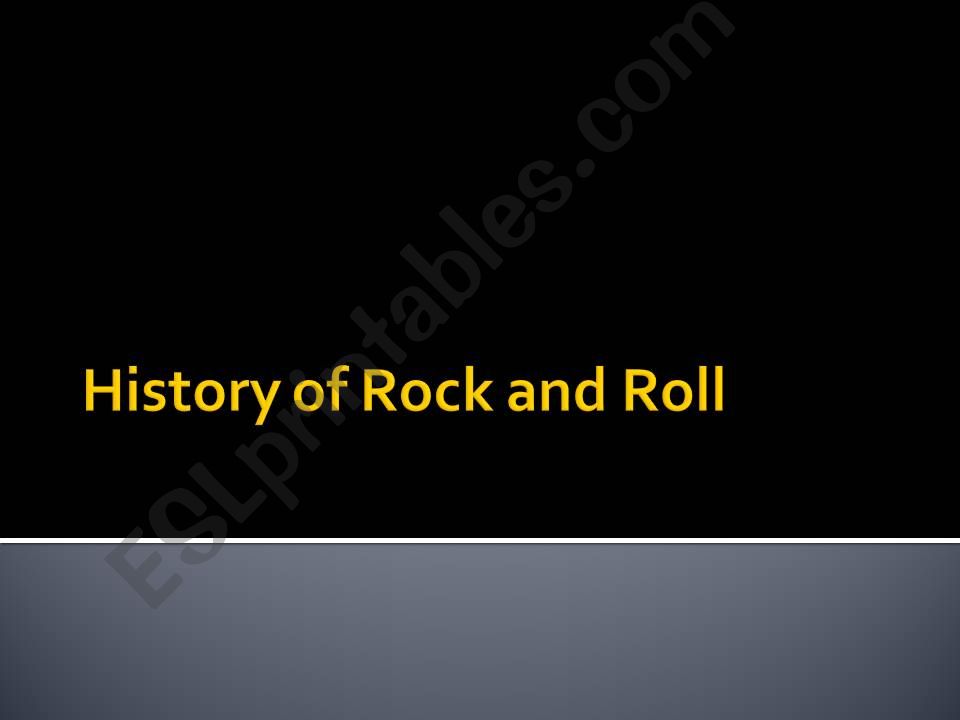 History of Rock and Roll powerpoint