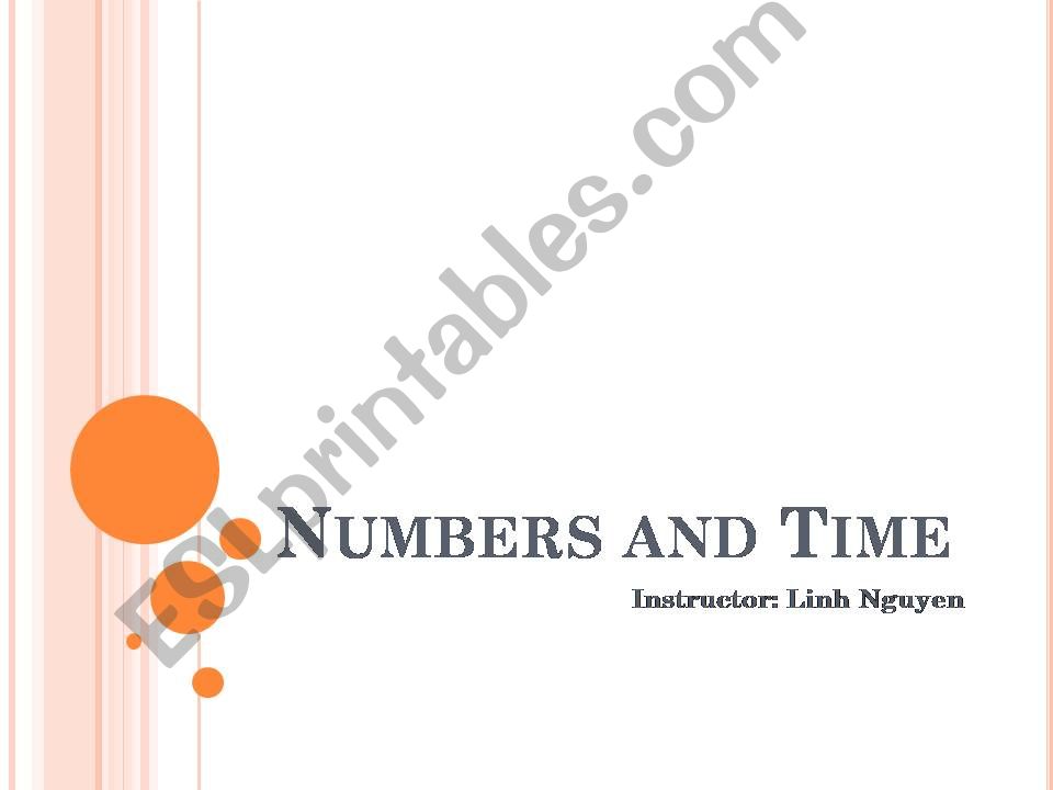 Number and Time powerpoint